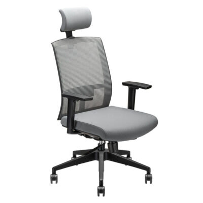 2660 CA CAB Silla ejecutiva NET SIT respaldo medio, coderas ajustables, con cabecera