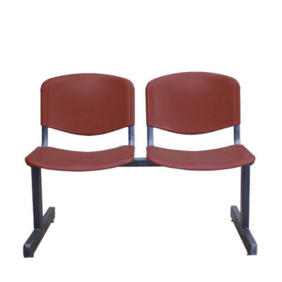 BM 662 DT PP Banca de dos plazas, en polipropileno, pata de doble tubo