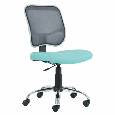 BM 7004 G silla secretarial sin brazos, respaldo en color gris , con base cromada