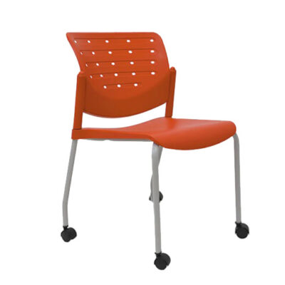 BM 831 G M silla visitante 4 patas estructura gris con rodajas