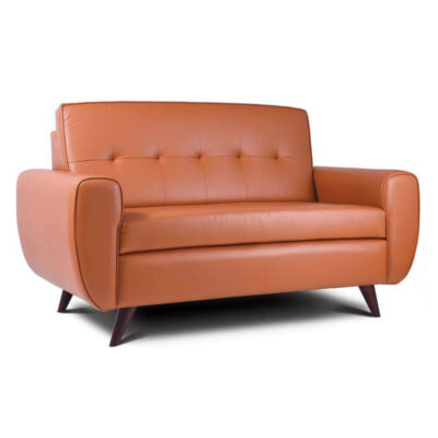 BM S 623 sofá tres plazas tapizado con patas cromadas redondas