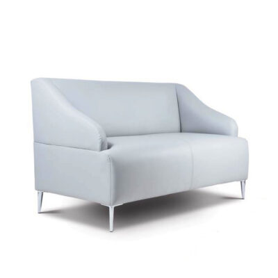 BM S 632 sofá dos plazas tapizado con patas cromada