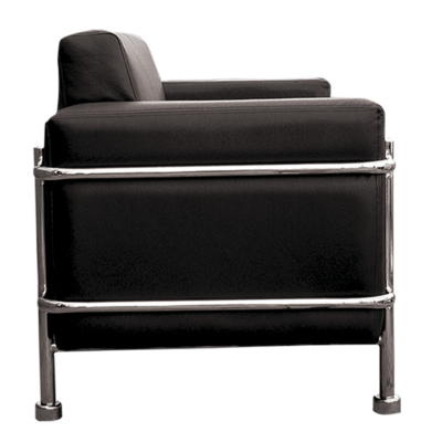 BM S 731 sofá una plaza tapizado estructura de brazo cromado importado