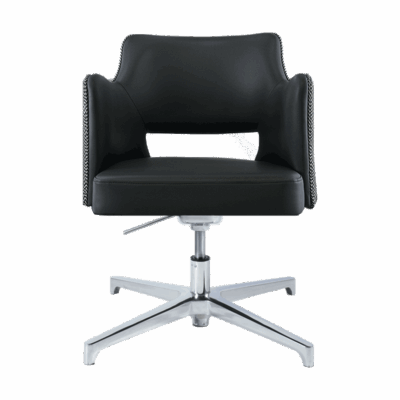 BM 1901 silla de espera tipo concha con brazos, base de aluminio