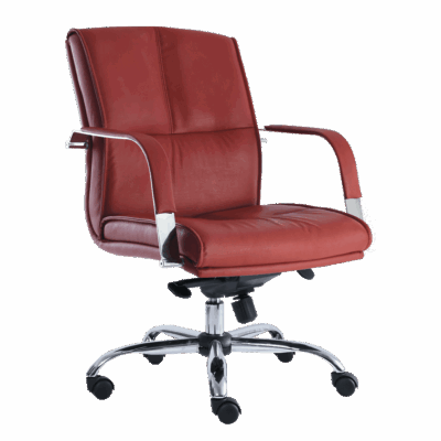 BM 191 Silla ejecutiva respaldo bajo, brazos, base cromada