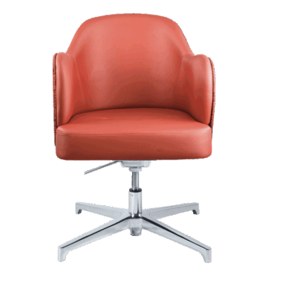 BM 1921 silla de espera tipo concha con brazos, base de aluminio