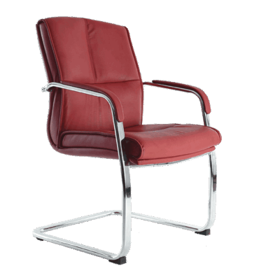 BM 195 silla para visitante, con brazos, base de trineo en cromo