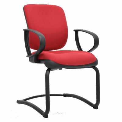 BM 2302 Silla visitante brazos fijos con trineo