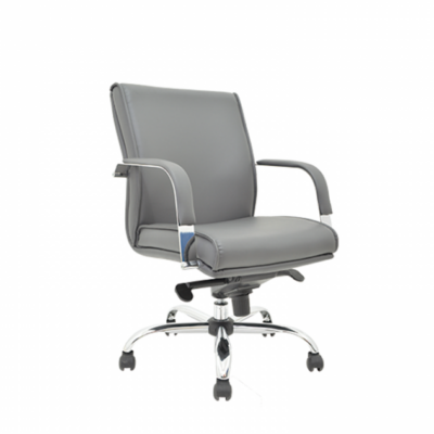BM 4001 Silla ejecutiva respaldo bajo, brazos, base cromada