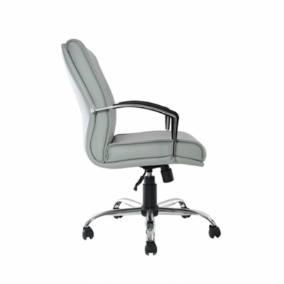 BM 41 Silla ejecutiva respaldo medio, brazos de doble barra, base cromada