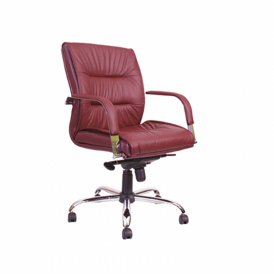 BM 4501 Silla ejecutiva respaldo medio, brazos, base cromada