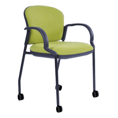 BM 541 M visitante c/brazos de 4 patas tapizada en tela, móvil