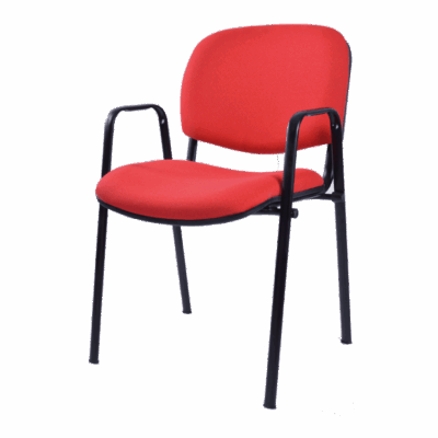 BM 650 silla visitantes c/ brazos tapizada