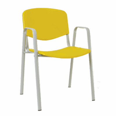 BM 653 CB G silla visitante de 4 patas, polipropileno