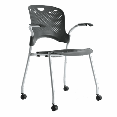 BM 732 silla 4 patas móvil con brazos