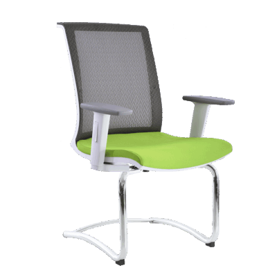 BM 7602 silla para visitante base de trineo con brazos