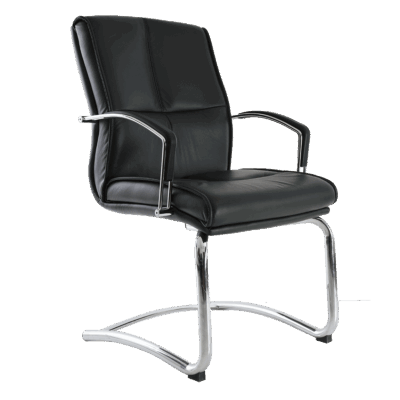 BM 93 Silla para visitante , brazos de doble bara, base de trineo