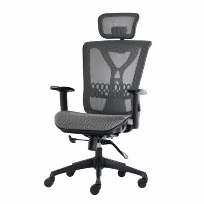 BM 9500 sillón ejecutivo, respaldo alto y asiento con malla, cabecera ajustable