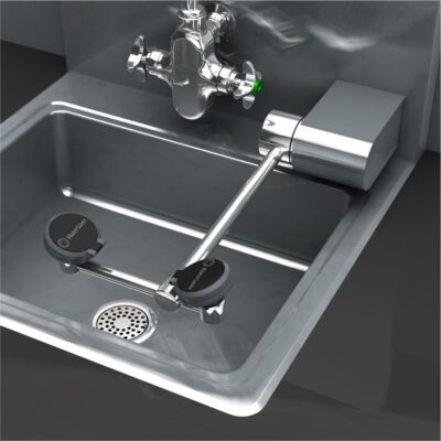 FE778 Lavado de ojos / cara, montaje en pared AutoFlow™ 90° rotación hacia abajo