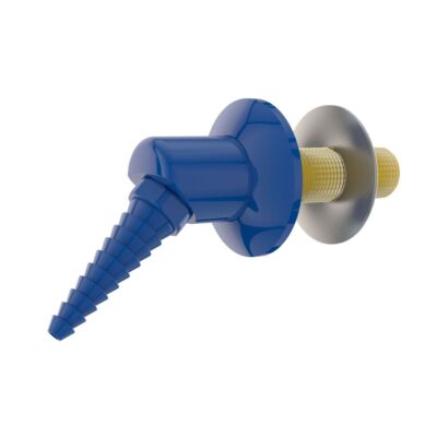 L022WSA Brida montada en panel con ángulo de 45 grados con extremo de manguera de diez dientes