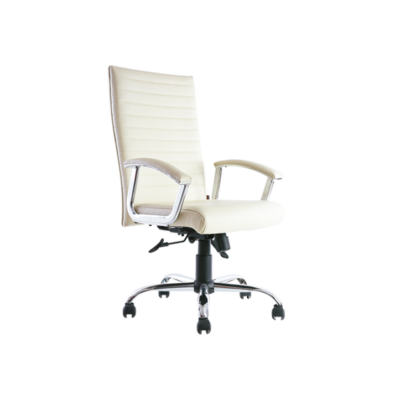 BM 1650 MX silla ejecutiva de respaldo alto, brazos en acero cromado, base cromada